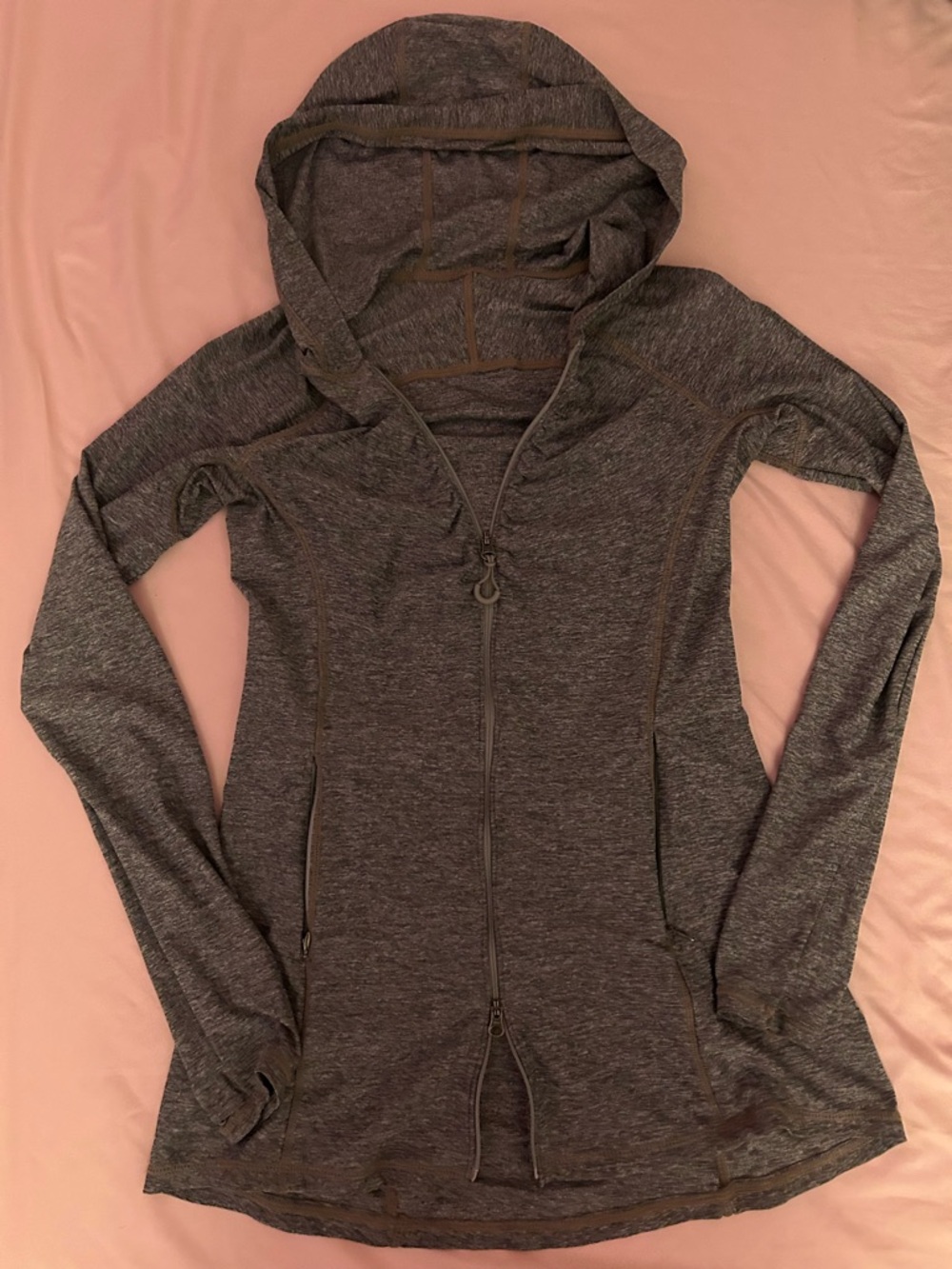 Athleta grey zip up